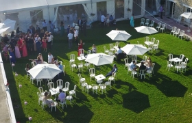 Photo aerienne de mariage