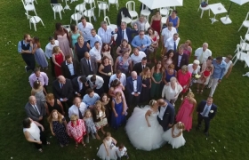 Photo aerienne de mariage par drone