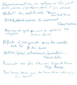Commentaires clients - Thales - Eric Moncet - Serge Portal - Patrick Mottin - Jean Luc Sandral - 