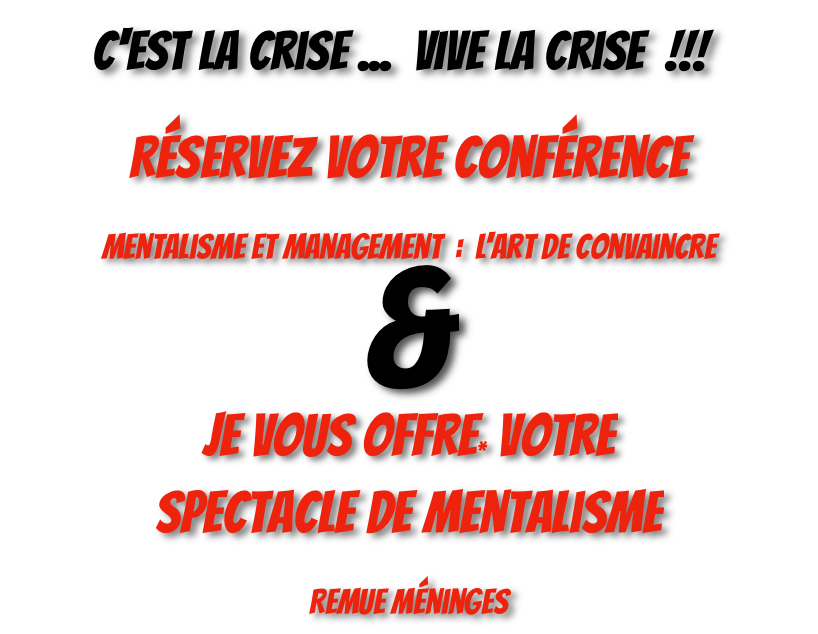 Spectacle de mentalisme offert !!!